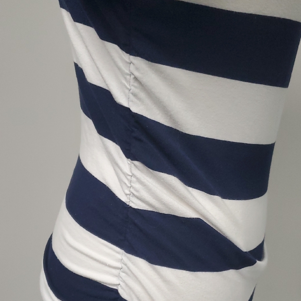 Michael Kors Blue and White Fitted Short Sleeve T-Shirt - Picture 4 of 7